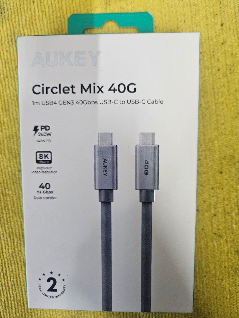Aukey 240w fast charging cable Original (Category: Chargers & Cables) located in Pasay City. Submitted by son_castor (Listing ID 1447701025, Image 2). Description: Original Aukey Cable fast charging Good for gaming also 1m available 2m also available Good for android and iphone.