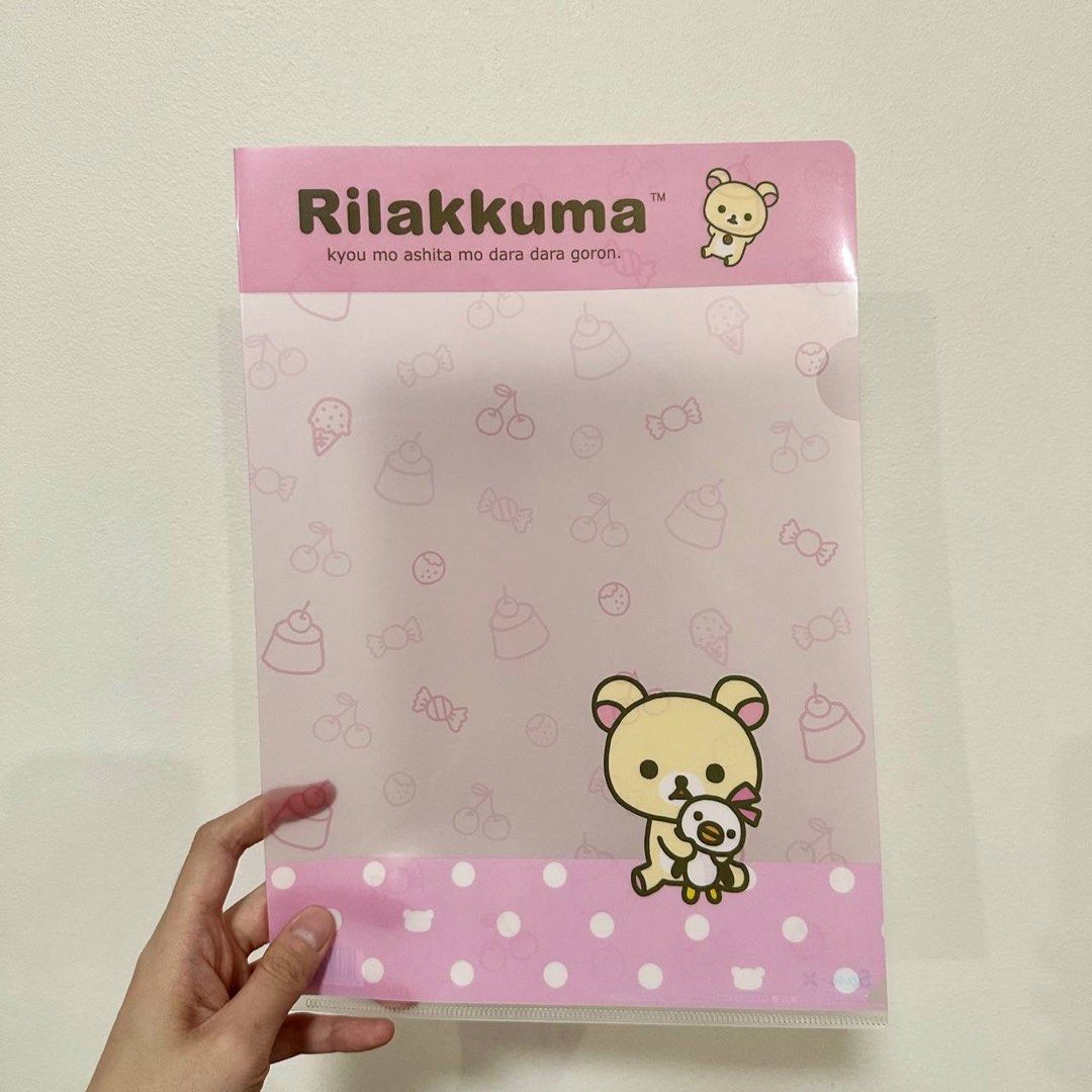 [Authentic] Rilakkuma A4 Plastic File L Folder San-X Clear Document Folder Organizer (Category: Stationery & School Supplies) located in Quezon City. Submitted by brandedusagoodies (Listing ID 1447775455, Image 1). Description: Authentic Rilakkuma A4 plastic file folder featuring adorable San-X character designs. Perfect for organizing school papers, office documents, certificates, worksheets, and other important files. Features • Authentic San-X