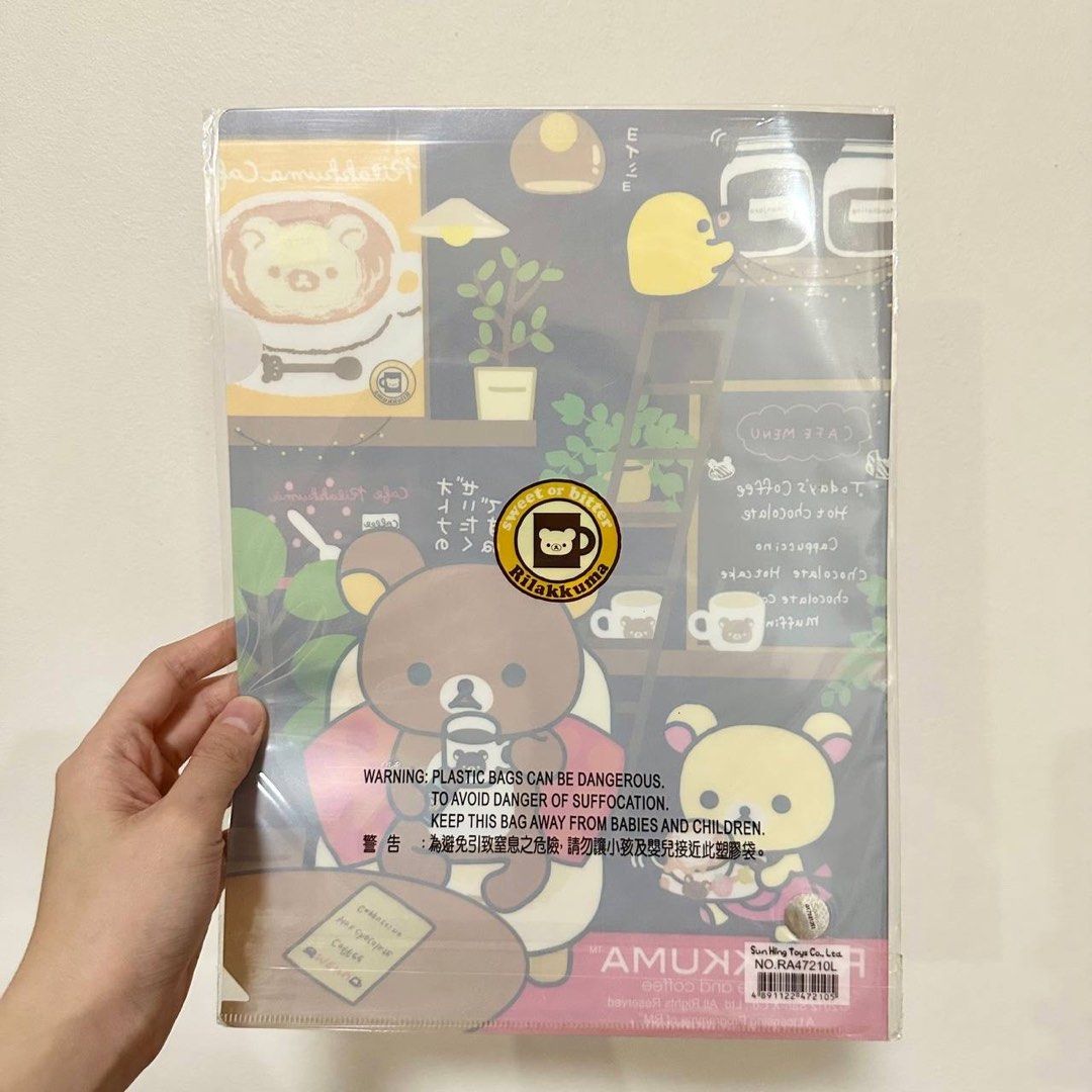 [Authentic] Rilakkuma A4 Plastic File L Folder San-X Clear Document Folder Organizer (Category: Stationery & School Supplies) located in Quezon City. Submitted by brandedusagoodies (Listing ID 1447775863, Image 2). Description: Authentic Rilakkuma A4 plastic file folder featuring adorable San-X character designs. Perfect for organizing school papers, office documents, certificates, worksheets, and other important files. Features • Authentic San-X