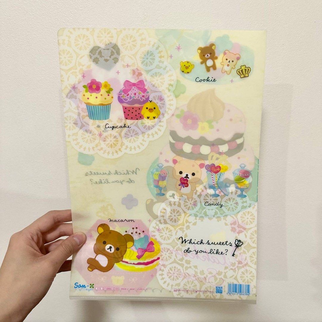 [Authentic] Rilakkuma A4 Plastic File L Folder San-X Clear Document Folder Organizer (Category: Stationery & School Supplies) located in Quezon City. Submitted by brandedusagoodies (Listing ID 1447782308, Image 2). Description: Authentic Rilakkuma A4 plastic file folder featuring adorable San-X character designs. Perfect for organizing school papers, office documents, certificates, worksheets, and other important files. Features • Authentic San-X