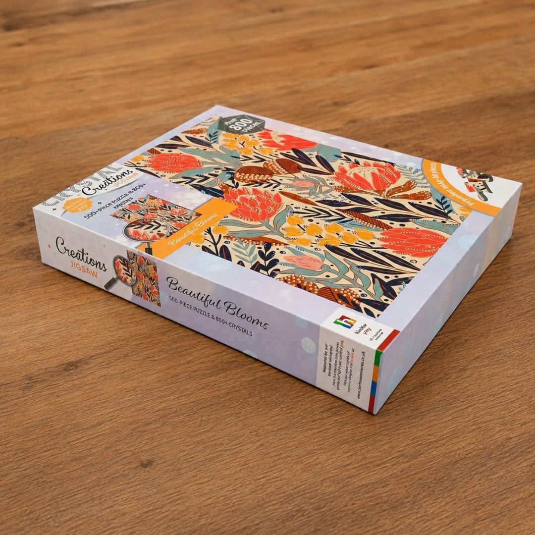 Beautiful Blooms Crystal Creation Jigsaw Puzzle (Category: Art & Prints) located in Manila. Submitted by pixelnprintlab (Listing ID 1447728639, Image 3). Description: ✔️ Ready to Ship ✔️ Factory Sealed ✔️ Finished size: 61 × 46 cm ✔️ Includes 800 self-adhesive crystal gems to decorate the completed puzzle ✔️ Comes with a full-size image guide ✔️ High-quality, precision-cut puzzle pieces ✔️ A fun combination of jigsaw puzzling and DIY crystal art 