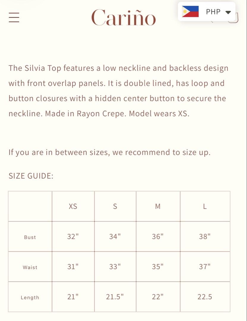 Cariño Silvia Top White Halter Neck Wrap Top (Category: Sleeveless) located in Norzagaray. Submitted by stylesph (Listing ID 1447715756, Image 3). Description: Brand new Size: Small RFS: Big on me.