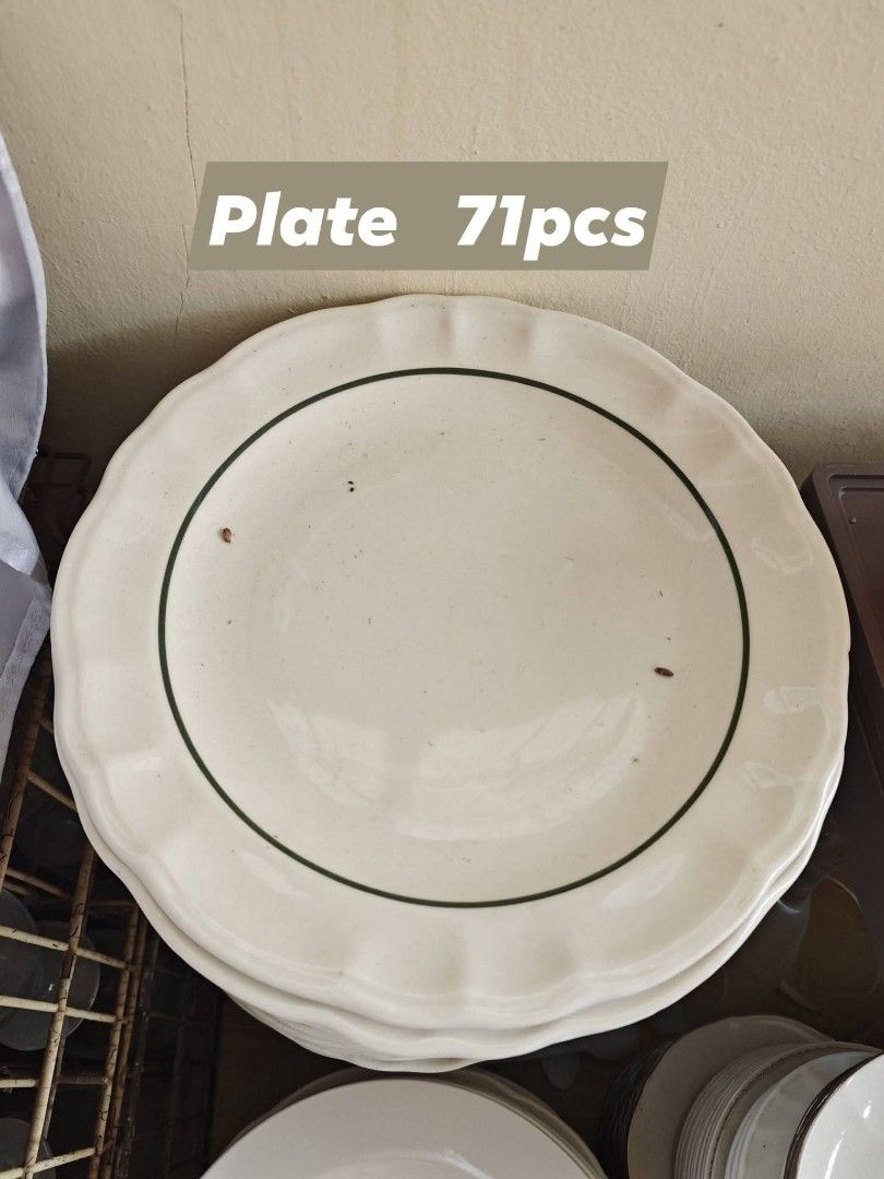 Catering equipment (Category: Other Kitchenware & Tableware) located in Caloocan City. Submitted by anna_banana18 (Listing ID 1447679131, Image 3). Description: Preloved Catering Supplies FOR TAKE ALL ONLY Estimated price for TAKE ALL 25k (Di na po kayo talo dito.) GOBLET, HIGHBALL,PLATES, ETC May mga kasama pa yang mga tela for Table skirting Assorted colors (same sa seat cover ribbons) Table cloth 20pcs estimated declared ✔️(pero maga naga 25pc