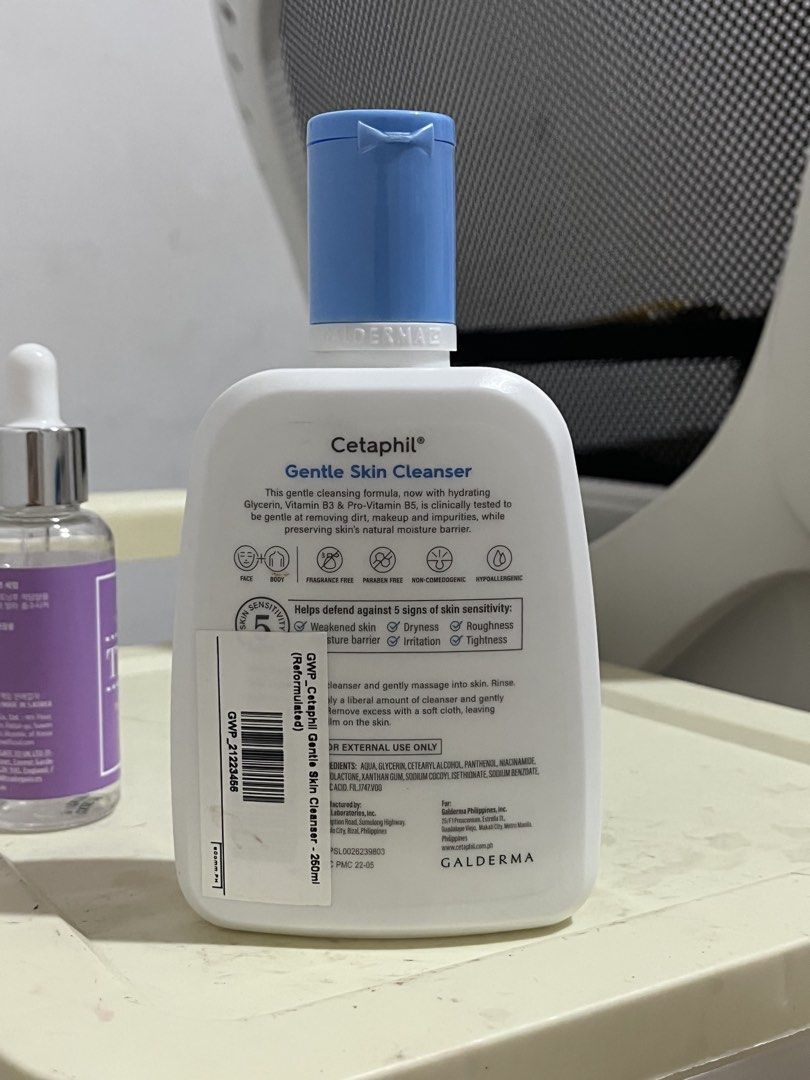 Cetaphil Gentle Skin Cleanser 250ml (Category: Face Care) located in Navotas City. Submitted by elslimft (Listing ID 1447841026, Image 2). Description: used less than 5x bought on march 19, 2026 on sh0pee cetaphil flagship store hindi ma-fully close ung cap nya.