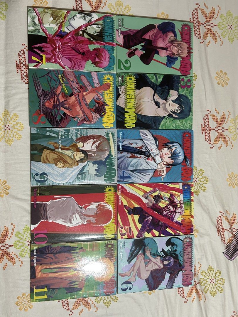Chainsaw Man Manga set (Category: Comics & Manga) located in Quezon City. Submitted by juliandominic (Listing ID 1447815516, Image 2). Description: - Chainsaw Man Manga Volumes 2-11 - Missing v1 - Set only - originally bought for ₱6710 in fully booked .