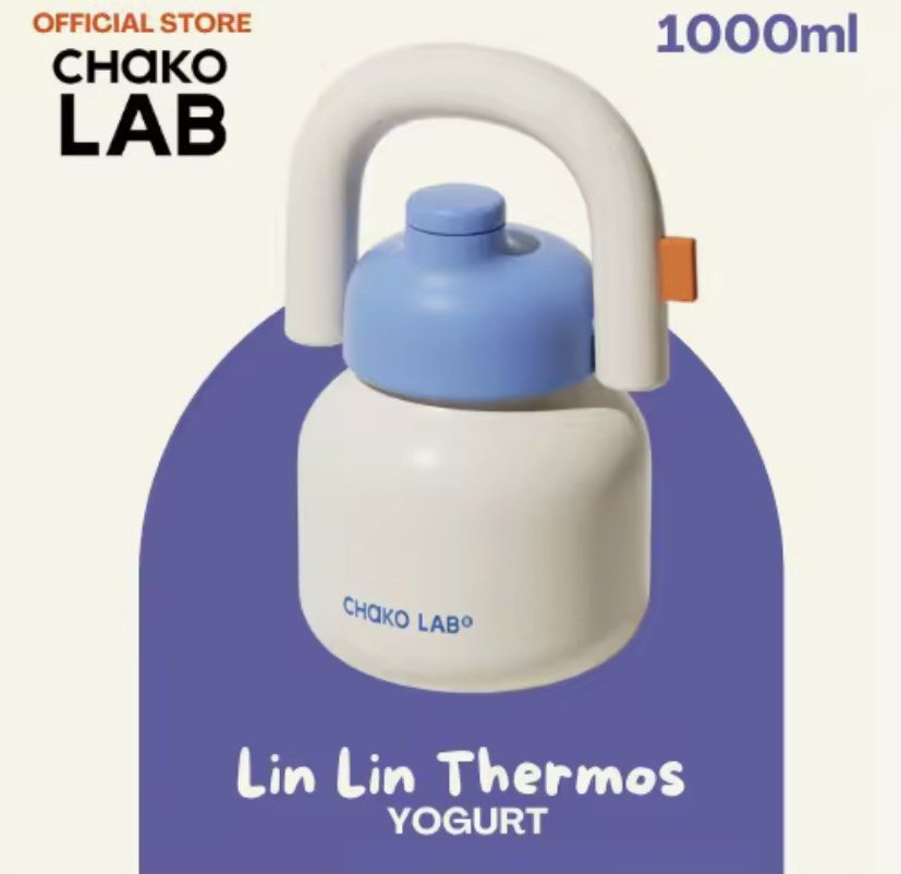 Chako Lab Lin Lin Thermos Yogurt 1000ml (Category: Water Bottles & Tumblers) located in Mamburao. Submitted by marieac (Listing ID 1447721780, Image 3). Description: - Cute Lin Lin thermos from Chako Lab - Yogurt colorway - 1000ml capacity - Made with SUS 316 stainless steel - Leak-proof design - Keeps drinks hot or cold for up to 24 hours - Comes with a pink strap - Ideal for everyday use.
