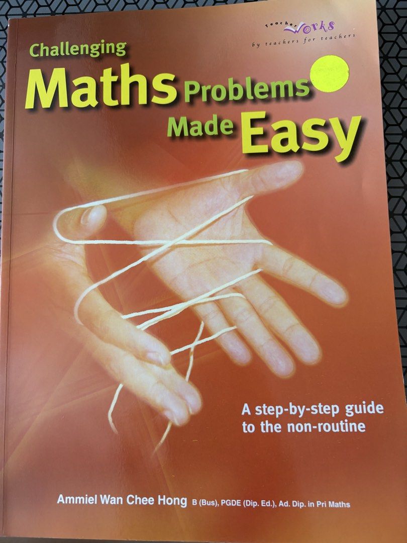 PSLE Challenging maths problems made easy (problem sum) (Category: Everything Else) located in Singapore. Submitted by dendeb (Listing ID 1447701896, Image 1). Description: Good for practice math problem sum. Unused. Self collect at Hougang/ Bedok Res. .