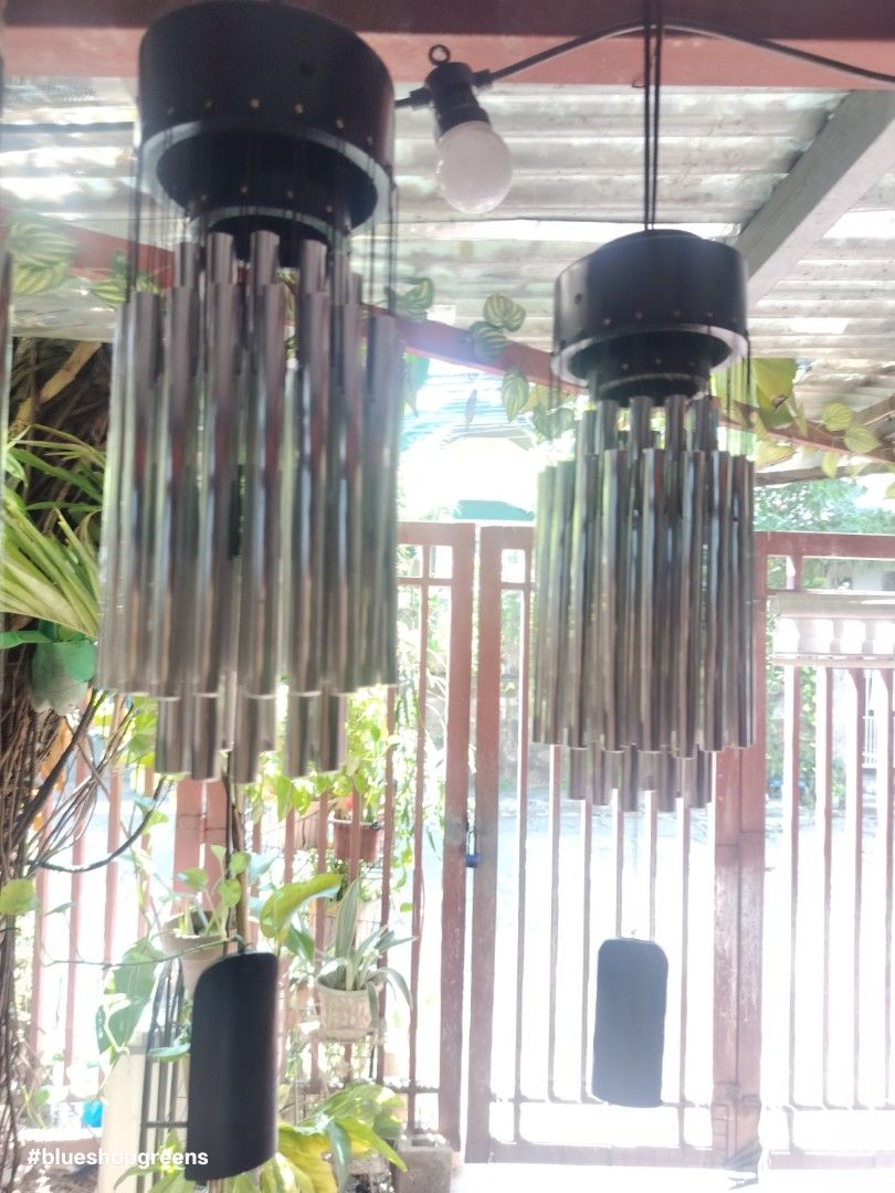 Chandelier Wind Chimes (Category: Other Home Decor) located in Antipolo. Submitted by blueshopvintage (Listing ID 1447807559, Image 3). Description: Chandelier chimes - Features dark shade bamboo and aluminum tubes - Perfect for indoor or outdoor decoration - Creates a relaxing sound for gardens or patios made to order (4-5days) also available other windchime designs.