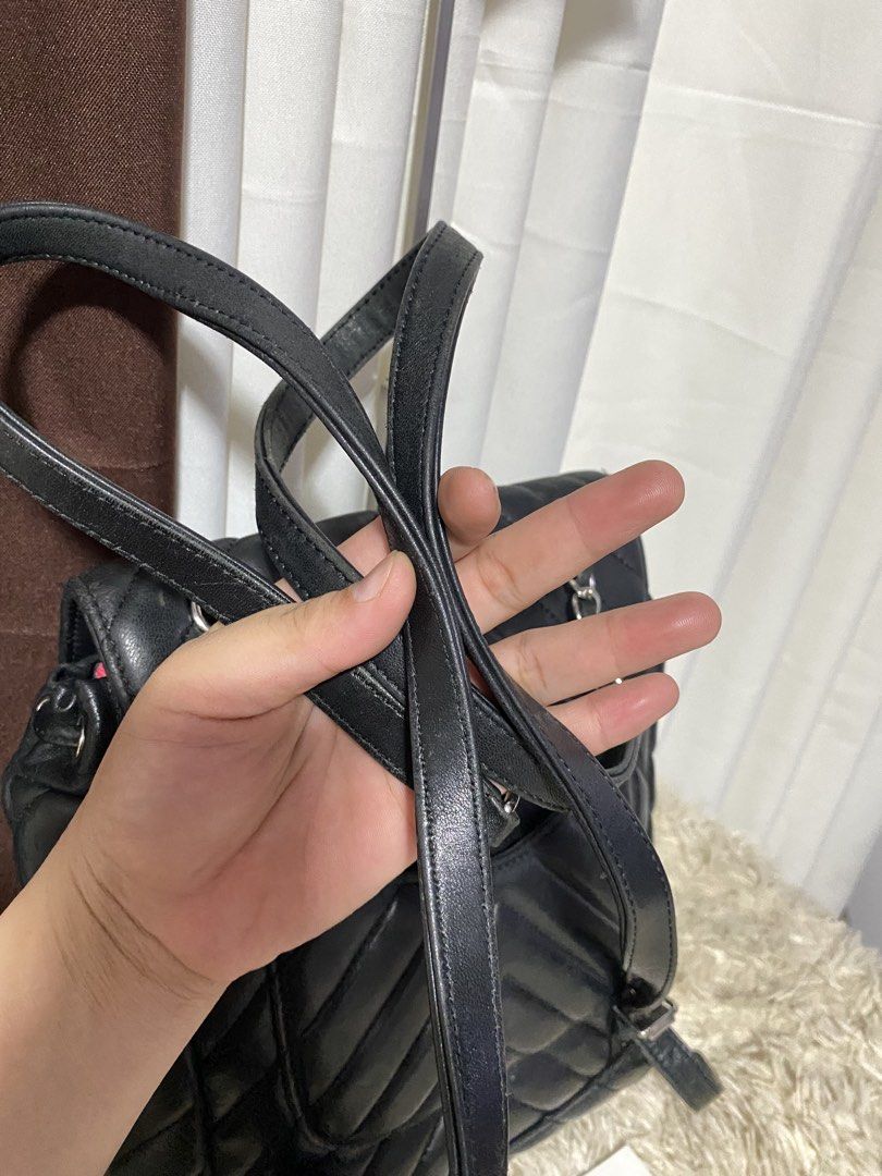 Chanel backpack (Category: Luxury Bags & Wallets) located in Tagum. Submitted by amarasluxbag (Listing ID 1447819546, Image 3). Description: With sign of use ,minimal rubs sa corners Good condition Parang med size lang to.