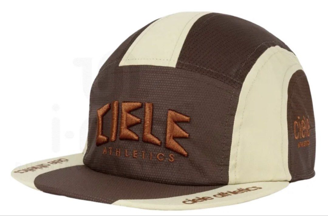 Ciele Athletics 5 Panel Cap Brown Cream (Category: Caps & Hats) located in Quezon City. Submitted by pwrrys (Listing ID 1447697611, Image 1). Description: - Brand: Ciele Athletics - Style: 5-panel cap - Colors: Brown and cream - Features: Embroidered Ciele Athletics logo on front, small checkered flag detail on side - Fit: Adjustable strap at the back - Ideal for: Running and casual wear.