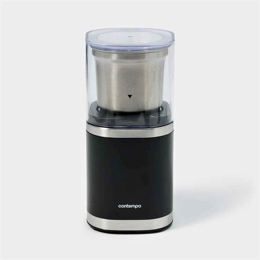 Contempo Coffee Grinder CG9411-SA (Category: Coffee Machines & Makers) located in Pasay City. Submitted by enrico_appliances (Listing ID 1447822797, Image 1). Description: - Contempo Coffee Grinder - Stainless steel interior and blades for durability - Powerful 150W motor for efficient grinding - Perfect for coffee beans and spices - Simple one-touch operation - Easy to clean - Compact and space-saving design - Note: Do not immerse in water - 85 