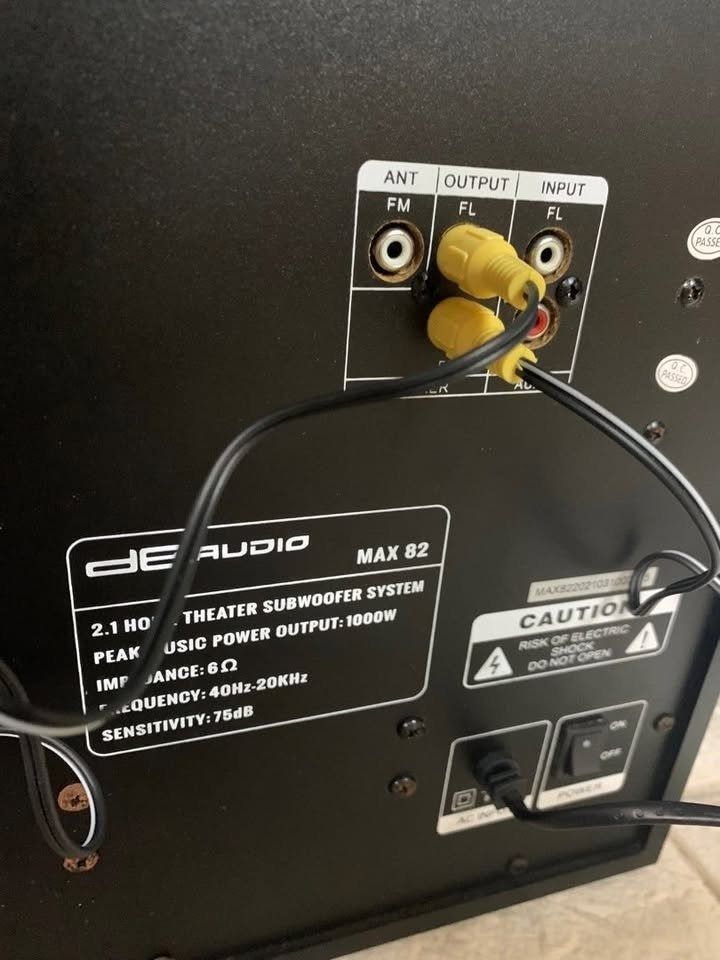 DB Audio MAX 82 2.1 Home Theater Subwoofer System (Category: Soundbars, Speakers & Amplifiers) located in Pasay City. Submitted by enrico_appliances (Listing ID 1447821194, Image 3). Description: - DB Audio MAX 82 2.1 Home Theater Subwoofer System - Powerful 8-inch woofer - 1000W Peak Music Power Output - Connectivity: Bluetooth, FM Radio, SD Card, USB Playback - Includes Remote Control - Ideal for Home Entertainment.