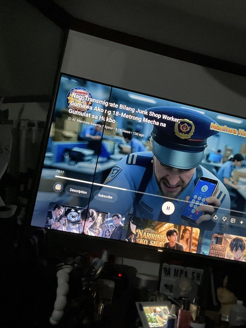 FLat TV TCL 55 inches with issue (Category: TV) located in Pasay City. Submitted by pampashop (Listing ID 1447680138, Image 2). Description: Working pero may slight Issue: may line lang, pagawa ata non 2500 To 3k.. nabasa ng wiwi ng cat Bought last Nov 2024 ata o May 2025.. memogap Pick up only.