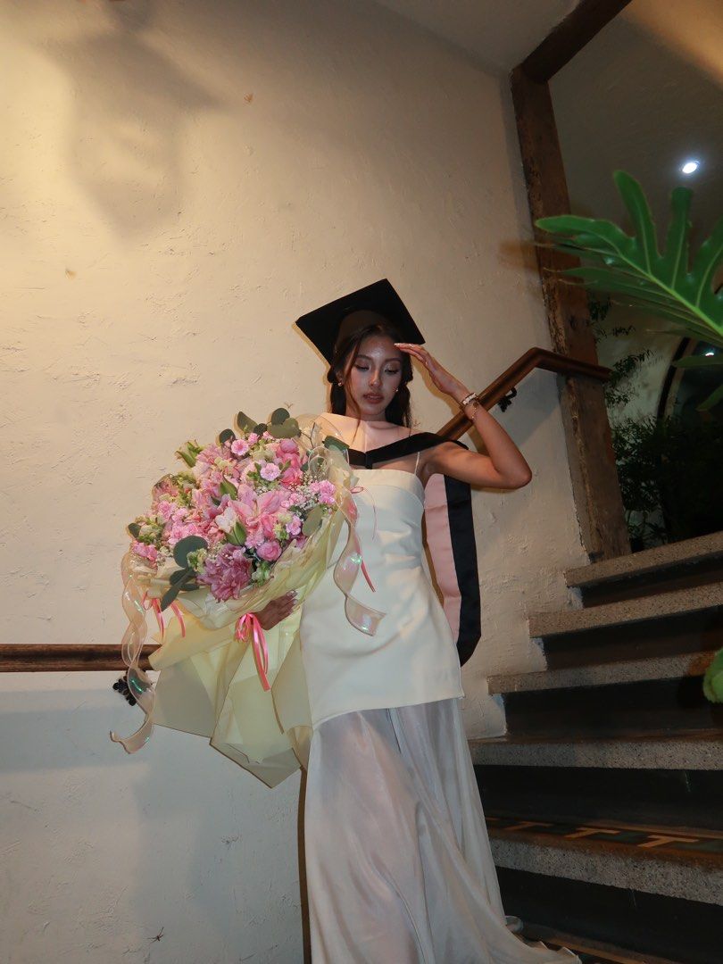 FOR RENT: Emily Set (Whoopy Clothing) (Category: Dresses) located in Cavite. Submitted by iveeshaine (Listing ID 1447749162, Image 3). Description: - Worn only once (perfect condition) - Ideal for graduation photos and formal events - 3-day rent - Loc: Silang, Cavite.