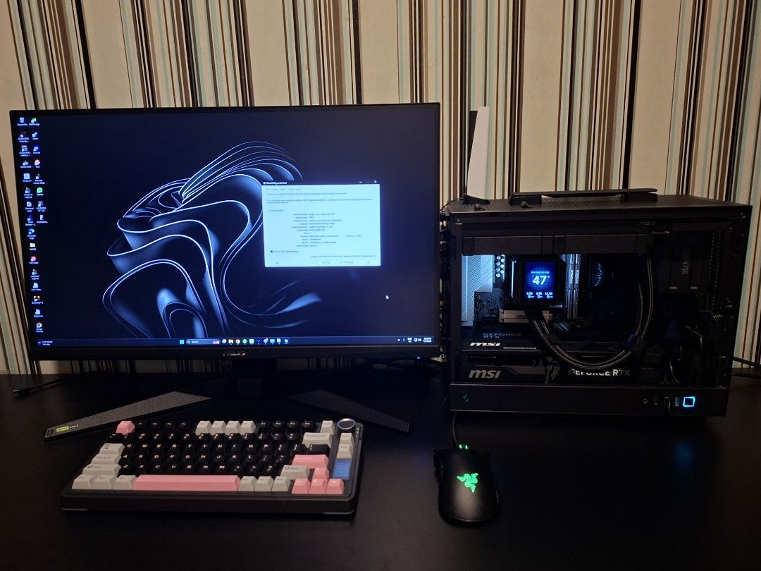FOR SALE: High-End Gaming PC (Category: Desktops) located in Quezon City. Submitted by noelsteez (Listing ID 1447841296, Image 1). Description: 💻 System Unit Specifications CPU: AMD Ryzen 5 7500F (Tray) Motherboard: Gigabyte B650M Gaming WiFi (with box) RAM: T-FORCE Vulcan ECO 32GB (2×16GB) DDR5-6000 CL30 (with box) GPU: MSI RTX 5070 Shadow OC 12GB (with box) Storage: Crucial E100 1TB M.2 NVMe PCIe Gen4 SSD (with box) PSU: Cooler Master V750 SFX