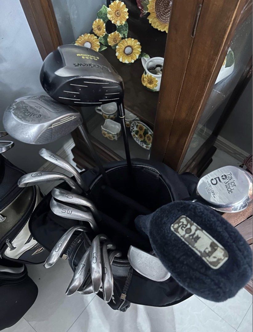 FOR SALE: Lefty golf set for beginners (Category: Golf) located in Manila. Submitted by ch4mpagnemami (Listing ID 1447810961, Image 3). Description: - Full set of golf clubs - Includes driver, irons (3-SW), and putter - Maruman Verity XI irons (some Odyssey branding) - Callaway golf bag (black with white accents) - Ideal for beginners or intermediate players - Ready for the course RFS: extra golf set 📍pick up las pinas.