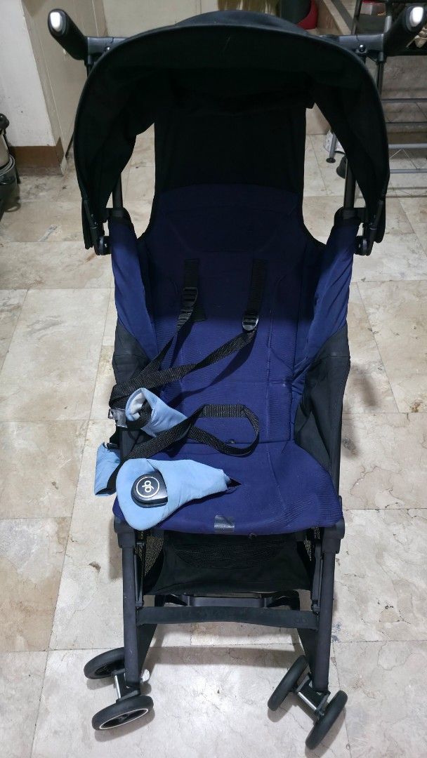 GB Pockit Stroller (Category: Strollers) located in Quezon City. Submitted by fabfindsph (Listing ID 1447796427, Image 1). Description: - Blue GB Pockit Stroller - Lightweight and easy to fold and carry, ideal for travel - Secure 5-point harness for safety - Minor wear and tear on fabric (visible in last two photos) - Fully functional and ready for its next adventure - Great for parents on the go.