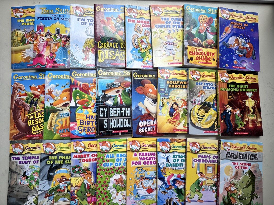 Geronimo Stilton Books Collection - Various Titles （分類：小說及非小說）位於 Hong Kong。 由 hoishan32012305 提交（商品編號 1447708768，圖片 1）。簡介： Used-二手英文彩本 A set of 24 colour books Sell in set only不散賣 （平均$15蚊本）。