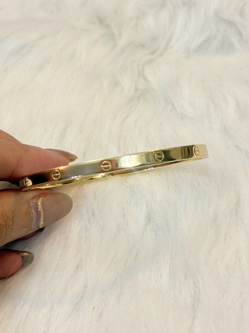 Gold Cartier Bangle Bracelet XS 16cm (Category: Bracelets) located in Quezon City. Submitted by thetabilins (Listing ID 1447219009, Image 3). Description: 7950/g 5.94g.