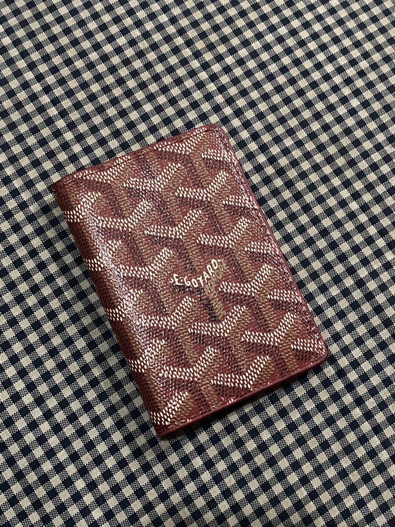 Goyard Card Holder Burgundy (Category: Luxury Bags & Wallets) located in Manila. Submitted by cillian_mavis0809 (Listing ID 1447864687, Image 1). Description: - Color: Burgundy - Material: Signature Goyardine Canvas - Features: Multiple card slots for organization - Origin: Made in France.