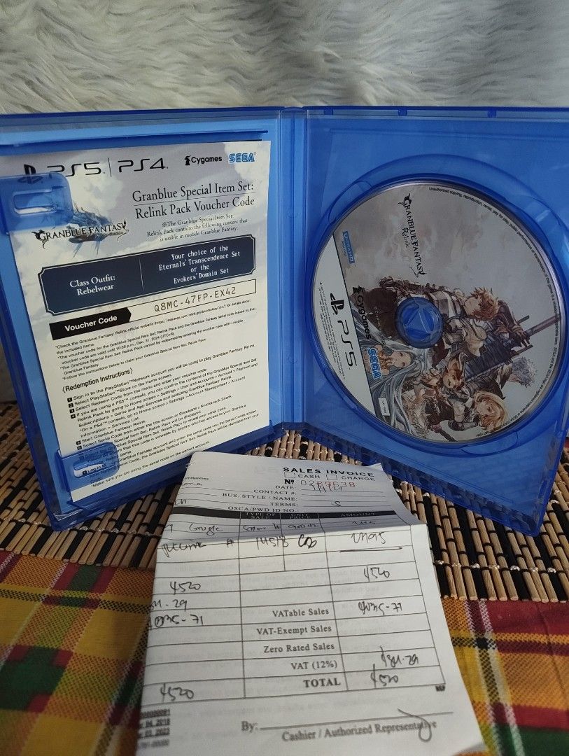 Granblue Fantasy - Relink (Playstation - PS5) (Category: PlayStation) located in Muntinlupa City. Submitted by ea.decluttr (Listing ID 1447814222, Image 3). Description: Granblue Fantasy - Relink (Playstation - PS5) 2024 English Version With receipt.