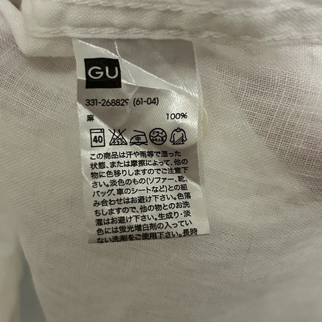 GU Linen Long Sleeve Shirt (Category: Coats, Jackets and Outerwear) located in Imus. Submitted by aveiee (Listing ID 1447736477, Image 3). Description: GU Linen Long Sleeve Shirt Size: Large W: 22” L:28” Sleeve 25 inches Good condition/No issues.