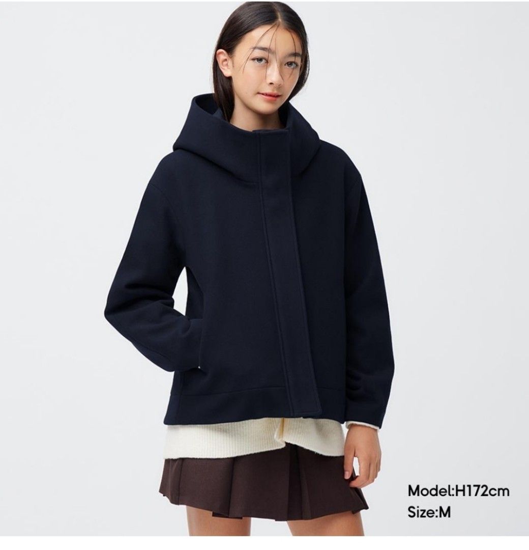 GU Meltom Hoodie Navy Blue (Category: Coats, Jackets and Outerwear) located in Makati City. Submitted by espr3sso (Listing ID 1447706803, Image 2). Description: Used twice Bought from GU Japan for 6kYen XL Navy Blue.