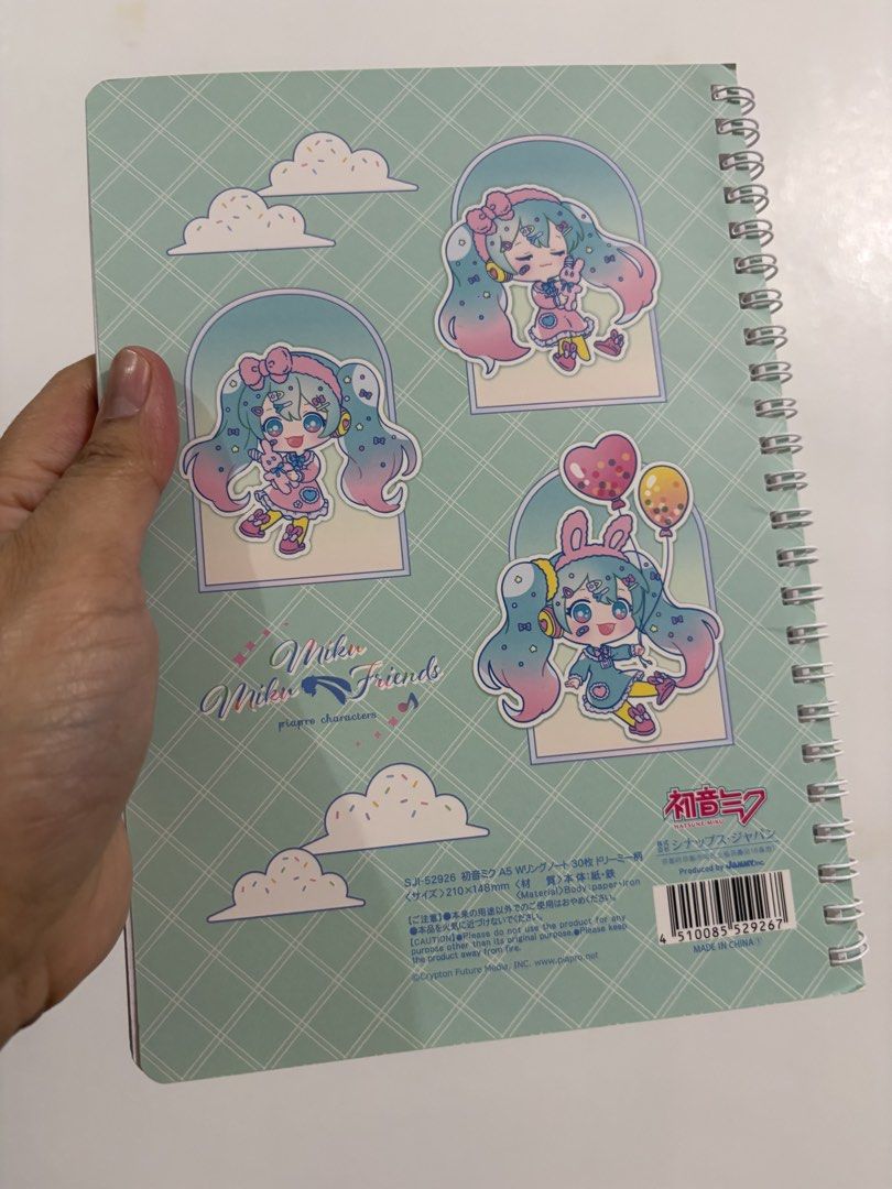 Hatsune Miku Cute Notebook (Category: Stationery & School Supplies) located in Pasig City. Submitted by steffimac7 (Listing ID 1447723401, Image 2). Description: .