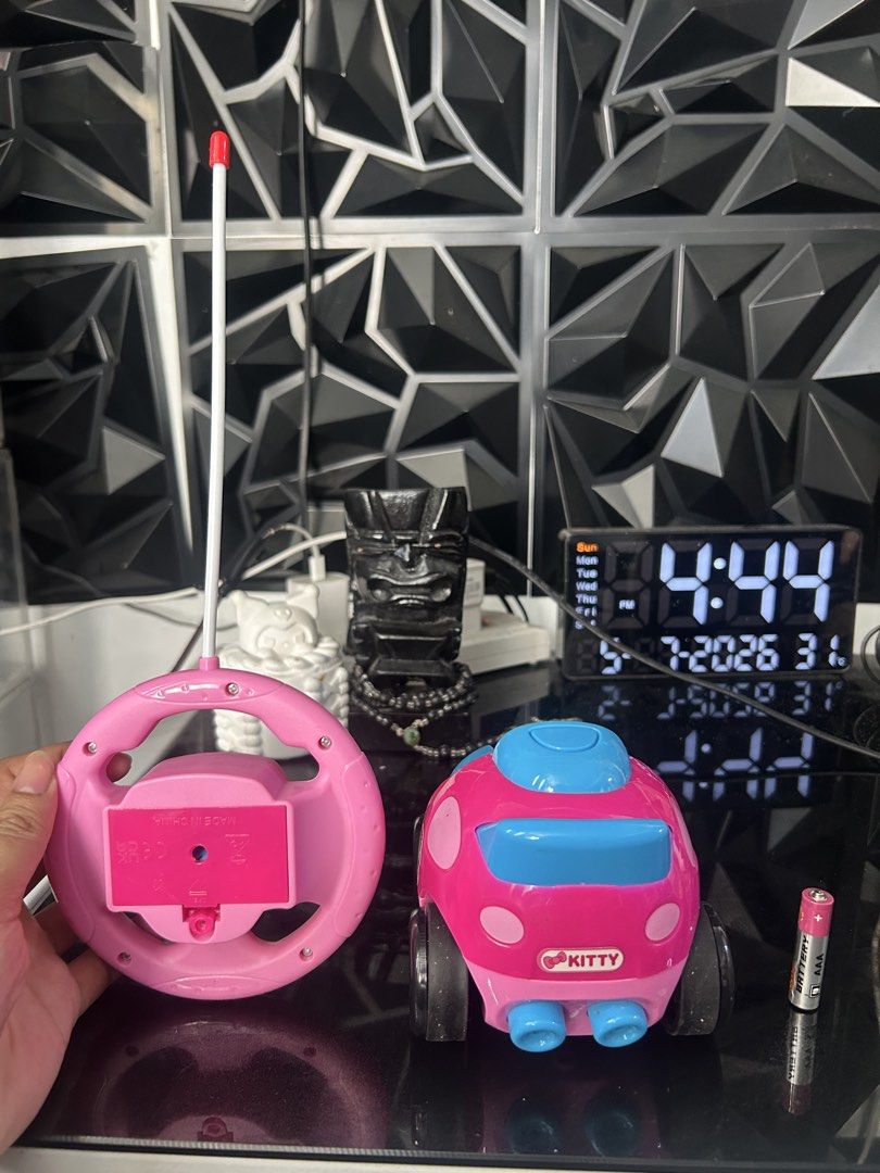 Hello Kitty RC Car Steering Wheel Controller (Category: Remote Control Toys) located in General Trias. Submitted by aprilocampo0412 (Listing ID 1447765660, Image 3). Description: Hello Kitty RC Car Steering Wheel Controller Working with sounds Issue missing HK figure na nakasakay,see video 250 Loc Tanza Cavite.