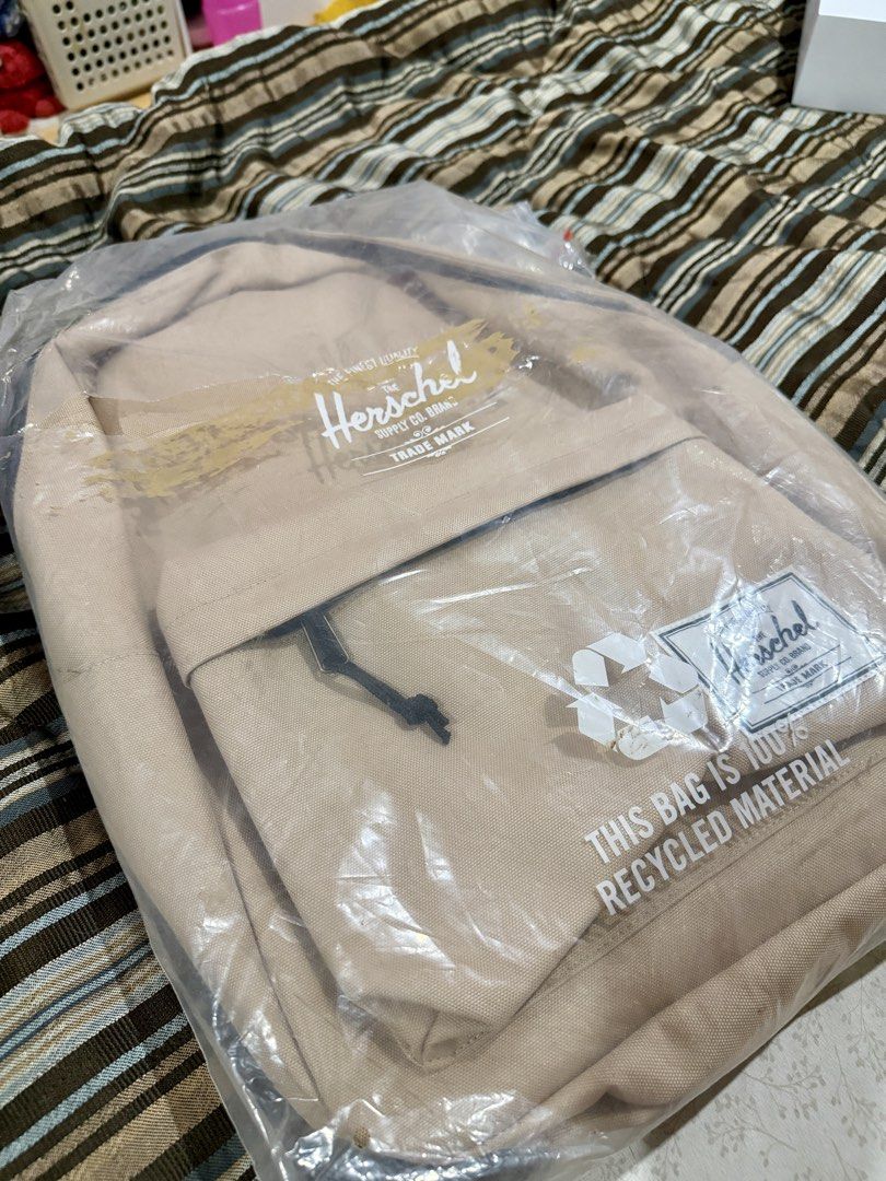 Herschel Supply Co. XL Classic Backpack - Light Taupe (Category: Backpacks) located in Marikina City. Submitted by poshandpaper (Listing ID 1447868272, Image 2). Description: Herschel Supply Co. XL Classic Backpack - Color: Light Taupe - Purchase Date: July 30, 2025 - Original Price: $64.99 (sale price) - Never removed from plastic, never used - Reason for Selling: Accidental double order placed - Ideal for: School, work, travel, ootd - Features: