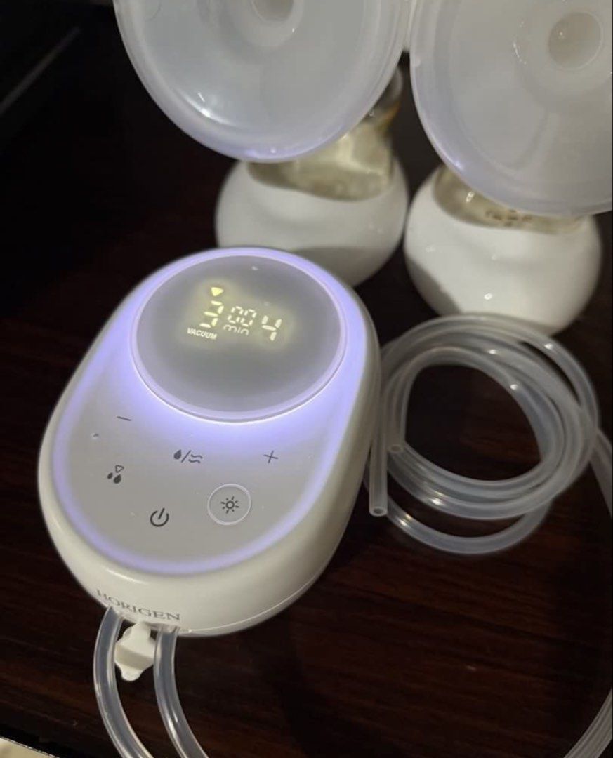 Horigen Wondermore Double Electric Breast Pump (Category: Breastfeeding & Bottle Feeding) located in Makati City. Submitted by arianne97 (Listing ID 1447719215, Image 1). Description: - Horigen Wondermore Double Electric Breast Pump - Professional feeding care for mothers - Includes: pump, tubing, bottles - Easy to use and clean - Feel free to message me with any questions. - with horigen hands free cups 2pcs -used only for 3 mos - FREE nippl* me