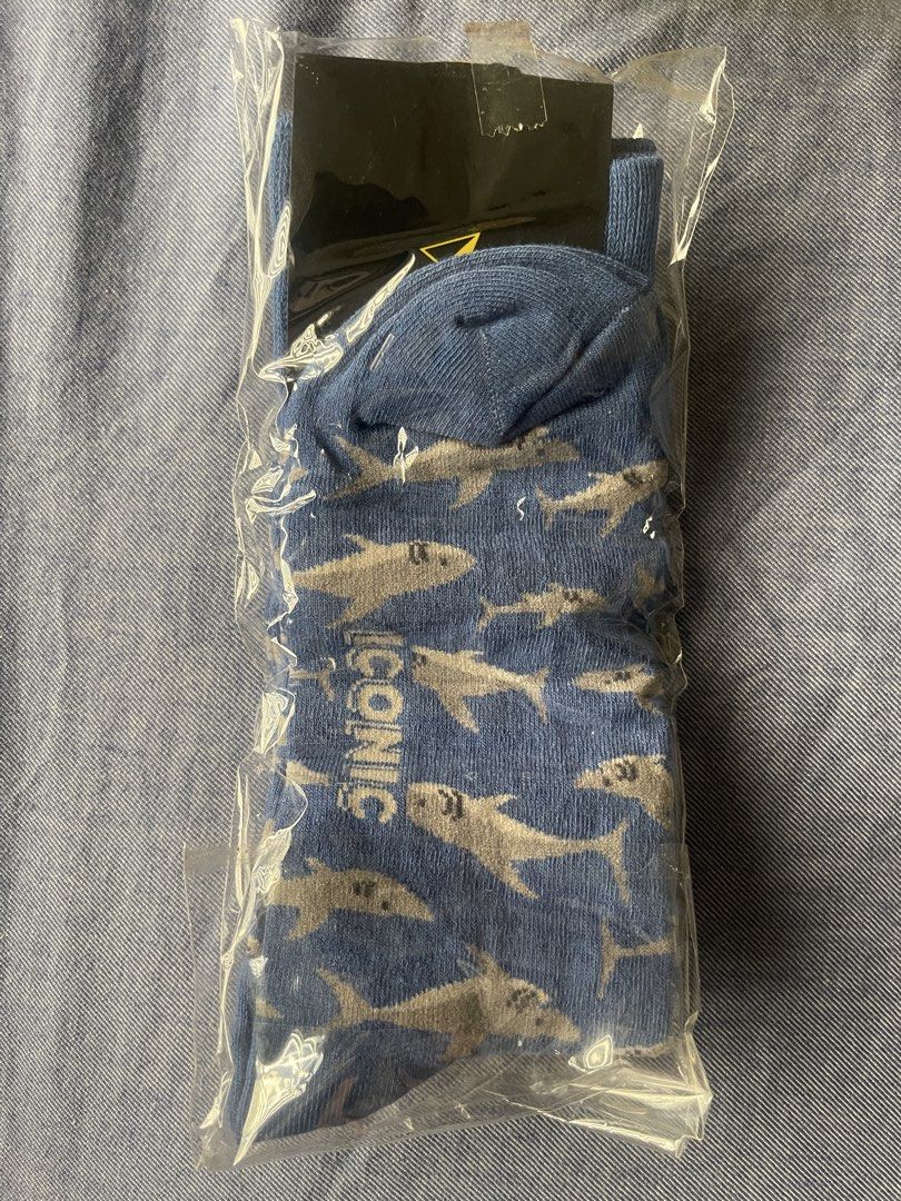 ICONIC Statement Socks - fun.bold.hip (Category: Socks) located in San Juan City. Submitted by miggyenriquez (Listing ID 1447741438, Image 3). Description: - Two pairs of ICONIC statement socks included. - brand new, given as a gift, never opened - Available designs: Fun shark pattern and cute bird design. - Comes in the original ICONIC box. - Ideal for adding a unique touch to any outfit..