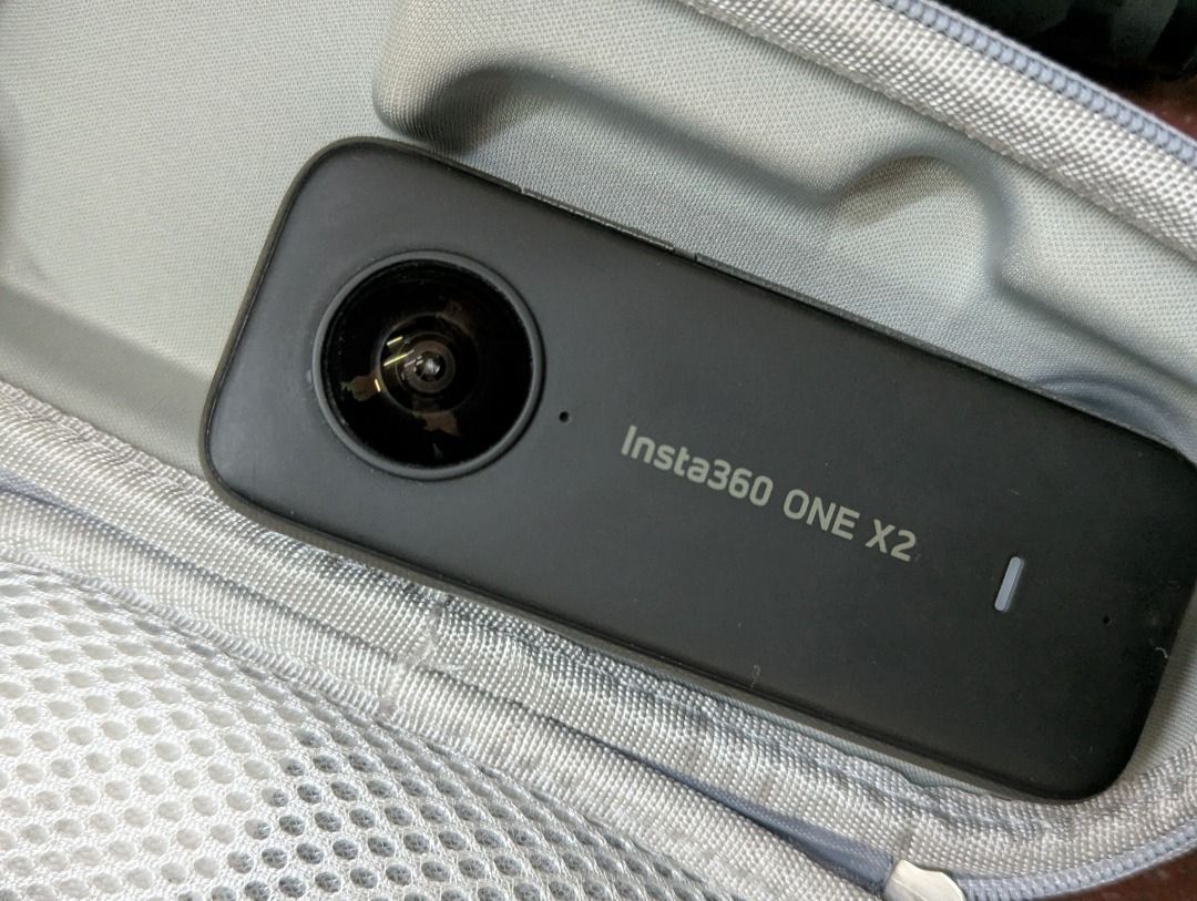 Insta360 ONE X2 Action Camera with Case and Stick (Category: Video Cameras) located in Manila. Submitted by allyleighhh (Listing ID 1447873994, Image 2). Description: - Includes protective case - Includes Insta360 selfie stick.