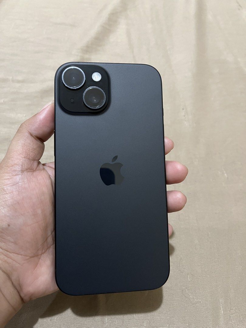 Iphone 15 128gb NTC (Category: iPhone 15 Series) located in Manila. Submitted by MARIELLE (Listing ID 1447830002, Image 2). Description: Iphone 15 128gb FU NTC APPROVED From beyond the box See pics for deets Original Replace from Power Mac Battery Logic Board Truedepth Camera UNIT & CASE ONLY! Smooth no dents and scratches pero sa bandang cam may paint chip sakit ni apple the rest wala na. pick up 📍tondo, manila.