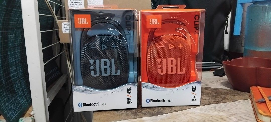 JBL Clip 4 Portable Waterproof Bluetooth Speaker (Category: Soundbars, Speakers & Amplifiers) located in Quezon City. Submitted by ckonlaynshap (Listing ID 1447781546, Image 1). Description: Brand New JBL Clip 4 Speakers 1 pc (Blue) - Portable and Waterproof Design - Seamless Bluetooth 5.1 Connectivity - Signature JBL Sound Quality - Perfect for on-the-go listening.
