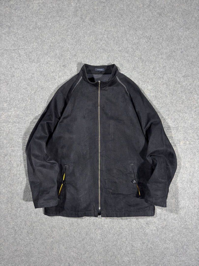 JUNMEN Microsuede Technical Mock Neck Jacket (Category: Coats, Jackets and Outerwear) located in Zamboanga. Submitted by zhifay (Listing ID 1447859832, Image 1). Description: JUNMEN Microsuede Technicaly Mock Neck Jacket Size: Medium Measurements: Pit to Pit: 22inches Length: 27.5inches Condition: 9/10 Excellent condition with clean brushed nap texture,Features soft premium microsuede outer shell, curved contrast raglan stitching, and buttoned po