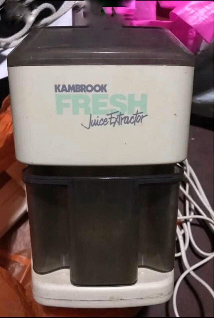KAMBROOK FRESH Australia Juicer (Category: Juicers, Blenders & Grinders) located in Marikina City. Submitted by theconstantdeclutterer (Listing ID 1447700000, Image 1). Description: -Imported classic Kambrook Australia centrifugal juicer. Bought in Singapore. No box. Used a few times then stored. May need a bit of cleaning w/ some yellowing due to storage. Medium size. Good for juicing fruits and veggies for a healthier you. Get this now! .
