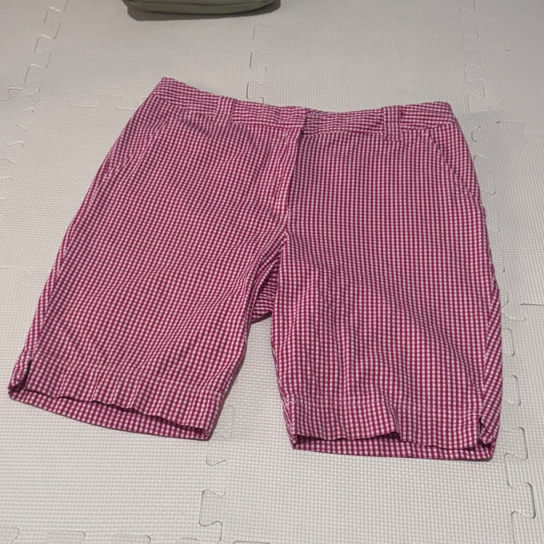 Kim Rogers Petite Pink Gingham Shorts (Category: Shorts) located in Marikina City. Submitted by prelovedsms (Listing ID 1447732889, Image 1). Description: Kim Rogers Petite pink and white gingham shorts. Cotton blend with stretch and pockets. Waist: 29” Length: 18”.