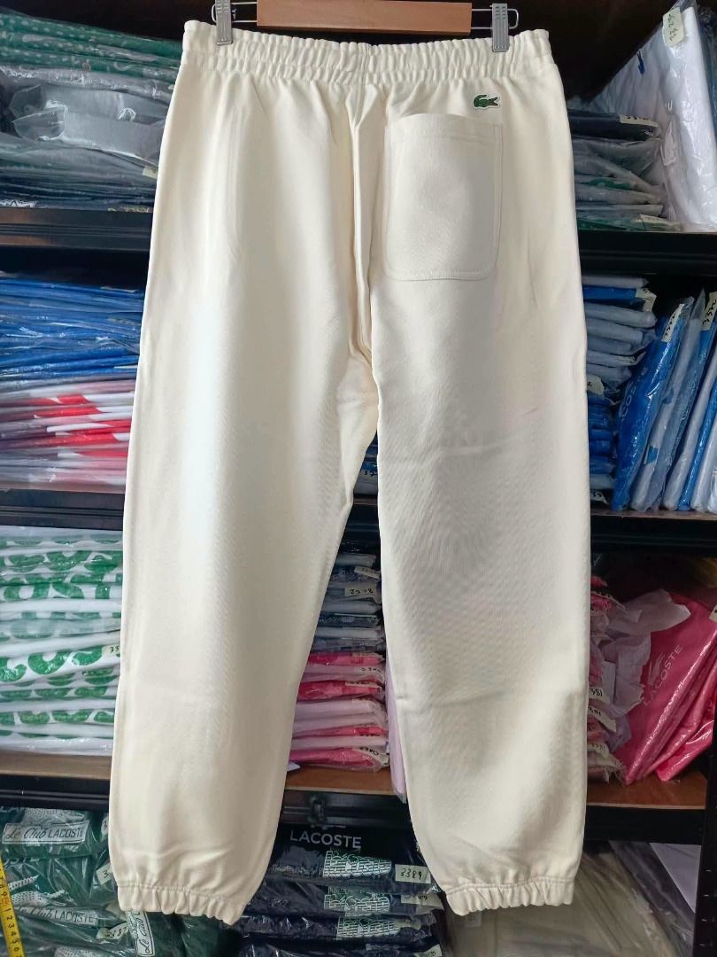 Lacoste Off White Jogger Pants (Size 3,4 5) (Category: Joggers) located in Santa Rosa. Submitted by omnicronzxc (Listing ID 1447841858, Image 3). Description: Brandnew ✅️ 2,800 each FREE shipping JnT 🔴Size 3 ( Small ) 30 to 35waistline po 39.5 inches sa Length po 🔴Size 4 ( Medium ) 32 to 37 waistline po 39.4 inches sa Length po 🔴Size 5 ( Large ) 35 to 40 waistline po 42 inches sa Length po.
