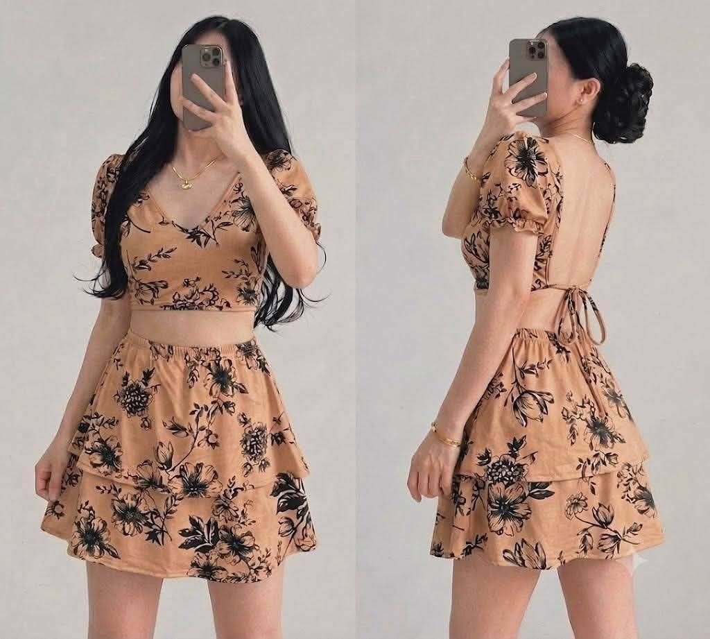 LILY TOP AND SKIRT TERNO (Category: Sets & Coordinates) located in Cainta. Submitted by agirlnamedkatkatII (Listing ID 1447706533, Image 3). Description: LILY TOP AND SKIRT TERNO P300.00 FREESIZE CAN FIT FROM SMALL-SEMI LARGE FABRIC: COTTON SPANDEX FABRIC NOTE: PLEASE PROVIDE 2ND AND 3RD COLOR OPTIONS.
