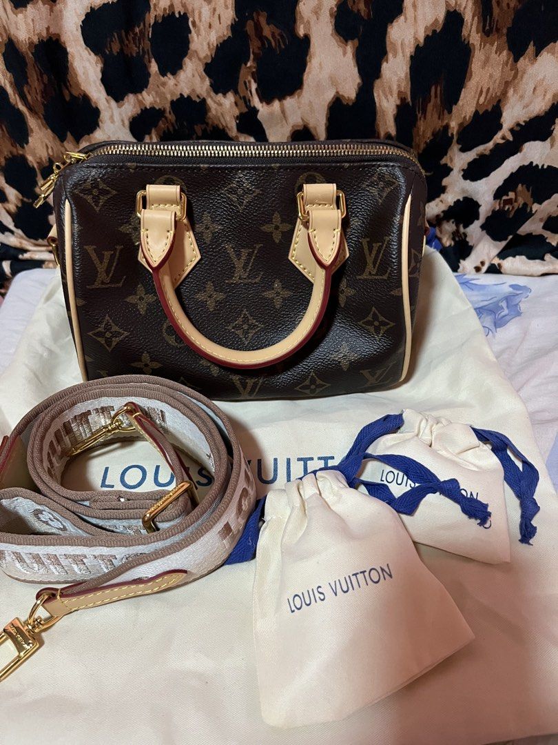 Louis Vuitton Speedy Nano Monogram Bag (Category: Luxury Bags & Wallets) located in Manila. Submitted by roxanmangaliag (Listing ID 1447704046, Image 2). Description: - Super premium Louis Vuitton Speedy Nano bag - Classic monogram canvas - Comes with adjustable strap - Includes dust bag - Gold hardware - Ideal for carrying essentials - Cute and versatile design.