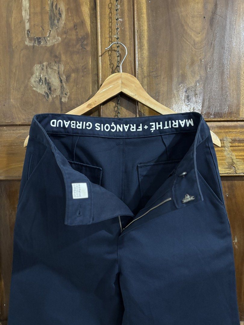 MARITHE FRANCOIS GIRBAUD TROUSER (Category: Trousers) located in Malaybalay. Submitted by hagdawhits (Listing ID 1447730600, Image 3). Description: MARITHE FRANCOIS GIRBAUD TROUSER Navy blue colorway Heavy Material Excellent Condition Tag: L Dimes: W30-31 x L41 x 9hem Thigh: 12.5inches Rise:12.5inches Issues: need wash only(see pics) mine:450+sf ❗️all items are thrifted manage your expectation ❗️color may vary due to lighting jnt currier gcash pa