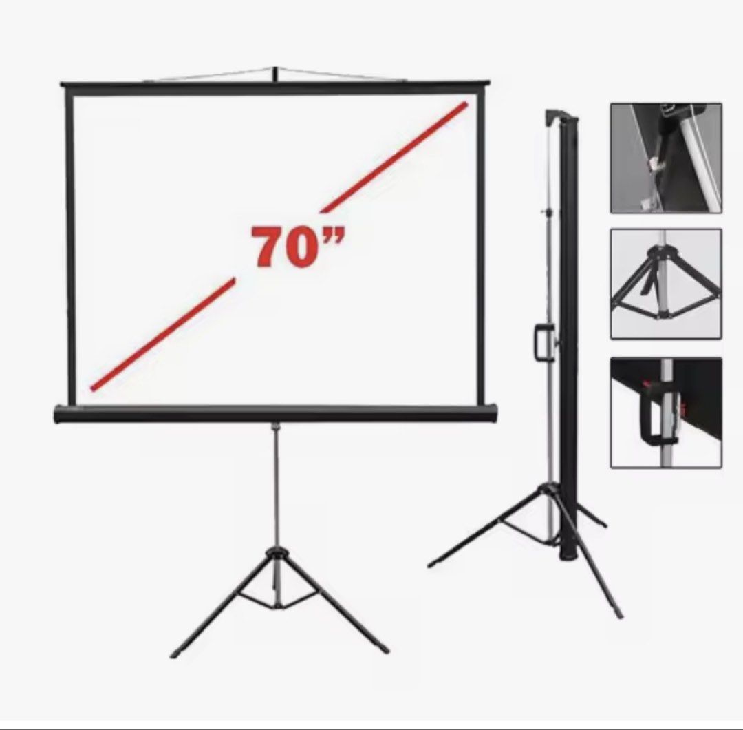 Meki Projector Screen 70x70 (Category: Projectors) located in Las Pinas. Submitted by mheiya (Listing ID 1447752339, Image 3). Description: Meki projector screen 70”x70”. Brand new. Never used. Still in box and sealed. Hex steel casing. Matte white. Natabi lang. hindi na nagamit. Rfs - decluttering.