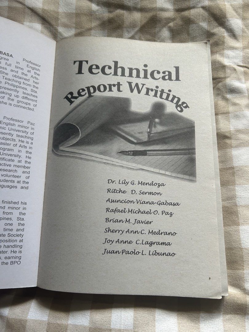 Modern Technical Writing Book by Rajah Publishing House (Category: Textbooks) located in Naga. Submitted by aroaldaw (Listing ID 1447720487, Image 3). Description: - Book on Modern Technical Writing - Published and distributed by Rajah Publishing House - Authors: Asuncion Viana-Gabasa, Rafael Michael O. Paz, Brian M. Javier, Sherry Ann C. Medrano, Joy Anne C. Lagrama, Juan Paolo L. Libunao, Lily G. Mendoza, and Ritche D. Sermon - Ideal reference 