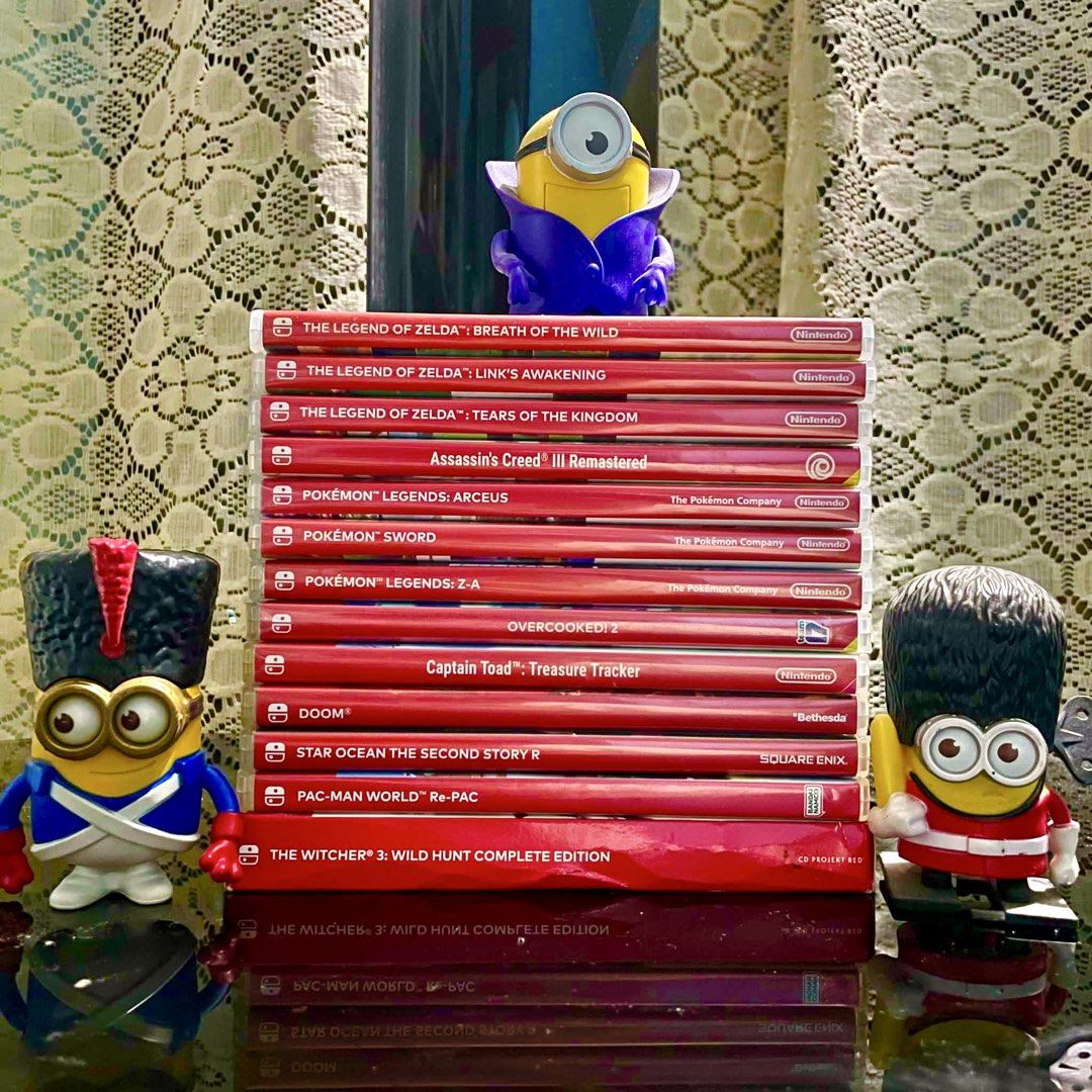 Nintendo Switch Games (Category: Nintendo) located in Manila. Submitted by jeszamariee (Listing ID 1447736504, Image 1). Description: 🎮 𝗡𝗶𝗻𝘁𝗲𝗻𝗱𝗼 𝗦𝘄𝗶𝘁𝗰𝗵 𝗚𝗮𝗺𝗲𝘀 𝗙𝗼𝗿 𝗦𝗮𝗹𝗲 🎮 The Legend of Zelda: Link’s Awakening with Collector Steel Case – SOLD The Legend of Zelda: Breath of the Wild – ₱1,600 The Legend of Zelda: Tears of the Kingdom – ₱1,700 Pokémon Legends: Z-A – ₱1,900 Pokémon Legends: Arceus – SOLD Pokémon Sword – SOLD 