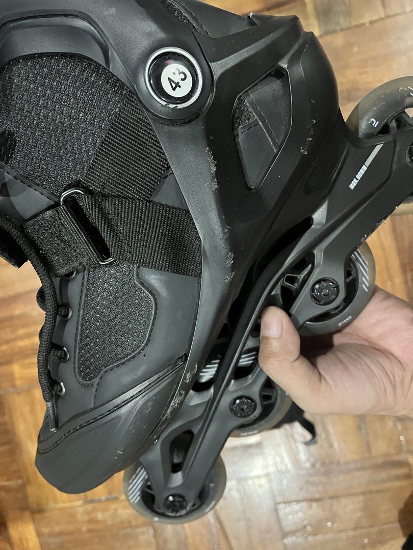Oxelo Rollerblades Size US 10 | 43 (Category: Skates, Rollerblades & Scooters) located in Rizal. Submitted by redd276 (Listing ID 1447842129, Image 3). Description: I’m selling my Oxelo Inline Skates as I’ve been too busy to use them. The skates are a Size 43, while the safety gear is in a size Medium. These skates are in good condition as I’ve only used them a handful of times only. I’ve attached photos of the “beauty marks” these skates receive