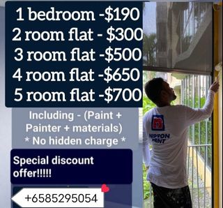 Painting Service! House Painting! HDB House Painting! Condo House Painting! Ceiling Painting! Door Painting! Pipe Painting! Epoxy Painting! Grouting!  Collection item 1