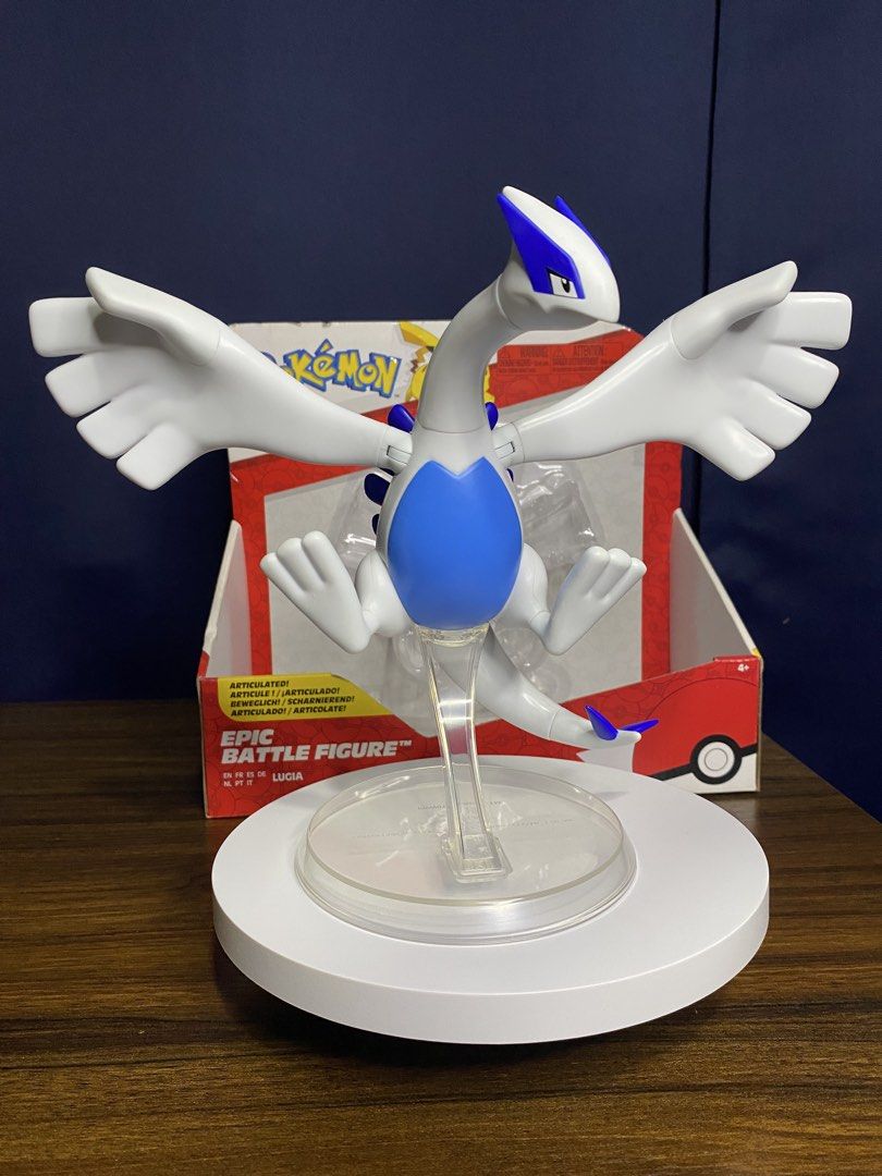 Pokemon Lugia - Epic Battle Figure (Category: Figurines & Statues) located in Mandaluyong City. Submitted by shopaulholic (Listing ID 1447809590, Image 2). Description: - Articulated Pokemon Lugia Epic Battle Figure - Poseable for dynamic display - Includes a stand for easy showcasing - Original box included - A must-have for any Pokemon enthusiast.
