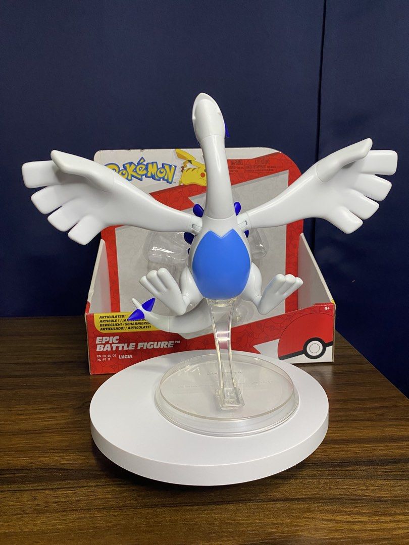 Pokemon Lugia - Epic Battle Figure (Category: Figurines & Statues) located in Mandaluyong City. Submitted by shopaulholic (Listing ID 1447809590, Image 3). Description: - Articulated Pokemon Lugia Epic Battle Figure - Poseable for dynamic display - Includes a stand for easy showcasing - Original box included - A must-have for any Pokemon enthusiast.