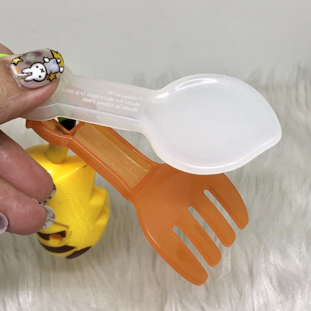 POKEMON PIKACHI MCDO TOY BABY SPOON & FORK (Category: Character Goods) located in Quezon City. Submitted by kitsune.treasures (Listing ID 1447710065, Image 3). Description: *First to pay policy! *1 day reservation only. Failure to pay on time, auto cancel. 📍Quezon City * MOD: J&T | Lalamove * MOP: GCASH | BPI 📦ON HAND AND READY TO SHIP! CONDITION: WHAT YOU SEE IS WHAT YOU GET. Dimensions: Kindly check the photos for the actual measurements. Ple